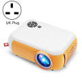 A10 480x360 Pixel Projector Support 1080P Projector ,Style: Same-screen White Yellow (UK Plug)