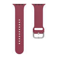 Silicone Solid Color Watch Band For Apple Watch Series 6&SE&5&4 40mm(Wine Red)