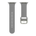 Silicone Solid Color Watch Band For Apple Watch Series 6&SE&5&4 44mm(Deep Gray)