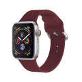 Silicone Solid Color Watch Band For Apple Watch Series 7 41mm(Wine Red)