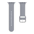 Silicone Solid Color Watch Band For Apple Watch Series 7 41mm(Deep Gray)