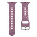 Silicone Porous Watch Bands For Apple Watch Series 4&5&6, Specification: 44mm (Purple+Pink)