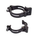 FMFXTR Bike Front Derailleur Clamp Straight Lock Turn to Clamp Converting Seat(Black 31.8mm)