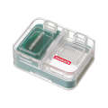 Imakara Mini Square Portable Sealed Medicine Cutter Dispenser Box(Green)