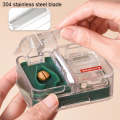 Imakara Mini Square Portable Sealed Medicine Cutter Dispenser Box(Green)