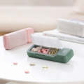 TR017 Portable Medicine Cutter Portable Mini 7 Days Sealed Separate Medicine Box(White)