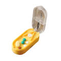 Home Convenient Transparent Tablet Divider Compartments Medicine Boxes(Yellow)