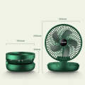 Folding Office Desktop Household Portable Small Fan, Size: 8 inch(Green USB Direct Plug)