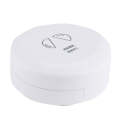 Double-layer Round Eight Grids Portable Medicine Box with Cutter(White)