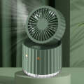 PW01 USB Water Cooling Mini Fan Desktop Turbo LED Spray Humidifying Air Cooler(Green)