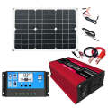 Zhi Zun Solar Power System Inverters+30A Controller+18W 18V Solar Panel, Specification: Red 12V T...
