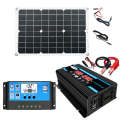 Solar Power System Inverter 30A Controller+18W 12V Solar Panel, Specification: Black 12V To 220V