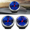 2 PCS Mini Car Dashboard Thermometer Hygrometer Mechanical Decoration(Blue Temperature)