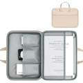 Baona BN-Q006 PU Leather Full Opening Laptop Handbag For 13/13.3 inches(Light Apricot Color Thicken)