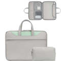 Baona BN-Q006 PU Leather Full Opening Laptop Handbag For 15/15.6/16 inches(Gray+Mint Green+Power ...