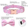 Rose Gold Buckle Pet Detachable Bow Collar, Size: L 2.5x38-60cm(Sweet Pink Girl)