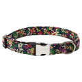 Ethnic Bohemian Floral Half Metal Buckle Dog Collar, Size: S 1.5x40cm(Floral)