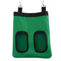 Pet Rabbit Guinea Pig Hanging Feeding Hay Storage Bag, Specification: Green Two-hole