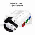 MEICHELE Car Cigarette Lighter Charger Dual USB 1A+2.1A With Switch(White Voltage Version)