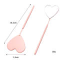 Stainless Steel Heart Shaped Grafting Eyelashes Inspection Mirror Beauty Tool(Girl Pink)