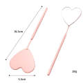 Stainless Steel Heart Shaped Grafting Eyelashes Inspection Mirror Beauty Tool(Blue)