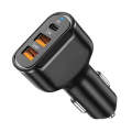 PD+2.4A Dual USB Car Charger, Style: 3 Ports (Black)