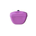 Silicone Dog Food Bag Portable Dog Training Treat Bag(Purple)