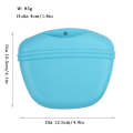 Silicone Dog Food Bag Portable Dog Training Treat Bag(Blue)
