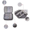 5 Inch Multifunctional Electronic Digital Earphone Power Cord Storage Bag(Dark Gray)