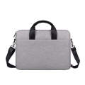 ST09 Portable Single-shoulder Laptop Bag, Size: 14.1-15.4 inches(Gray with Shoulder Strap)
