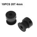 10 PCS GT2 3D Printer Synchronous Wheel Transmission Leather Pulley, Specification: 20 Tooth 4mm ...