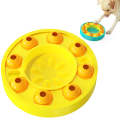 Pet Slow Food Tray Educational Toys Training Supplies(Yellow)