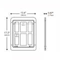 34cmx 44cm  Pet Plaid Door For Screen Window Door Hole With Automatic Closure Lockable(White)