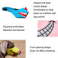 Cartoon Dog Mouth Cover Anti-Bite Nylon Dog Mask, Size: M(Blue)