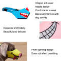 Cartoon Dog Mouth Cover Anti-Bite Nylon Dog Mask, Size: M(Pink)