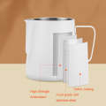 304 Stainless Steel Coffee Pot with Scale, Spec: 350ml (Black Crane Mouth)
