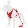 HT-864 Pet Traction Rope Reflective Breathable Dog Chest Strap Vest, Size: S(Red)