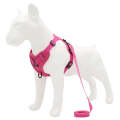 HT-864 Pet Traction Rope Reflective Breathable Dog Chest Strap Vest, Size: S(Rose red)