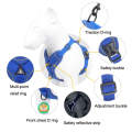 HT-864 Pet Traction Rope Reflective Breathable Dog Chest Strap Vest, Size: M(Blue)