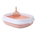 Semi-enclosed Cat Litter Box Cat Toilet With Cat Litter Shovel, Specification: S(Pink)