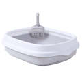 Semi-enclosed Cat Litter Box Cat Toilet With Cat Litter Shovel, Specification: S(Grey)