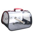 Transparent Ventilation With Wooden Standing Stick Bird Cage Small Pet Out Bag, Specification: S