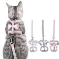 Bow-knot Anti-breakaway Adjustable Cat Leash L(Grey)