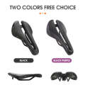 WEST BIKING Hollow Breathable Comfort Bicycle Saddle(Black Purple)