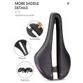 WEST BIKING Hollow Breathable Comfort Bicycle Saddle(Black Purple)