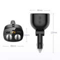 Car Charger With Switch Double Cigarette Hole Car Socket(C06 Neutral)