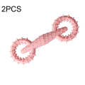 TPR Pet Pull Ring Molar Stick Toy Dog Chew Toy(Pink)