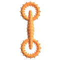 TPR Pet Pull Ring Molar Stick Toy Dog Chew Toy(Orange)
