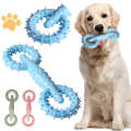 TPR Pet Pull Ring Molar Stick Toy Dog Chew Toy(Blue)