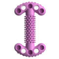Pet Toy Bone Shaped Molar Stick TPR Gnawing Teeth Cleaning Toy(Purple)